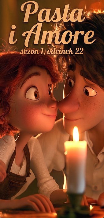 Kadr z serialu animowanego AI „Pasta i Amore”, sezon 1, odcinek 22